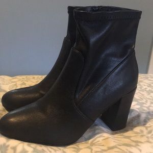 Black Faux leather booties